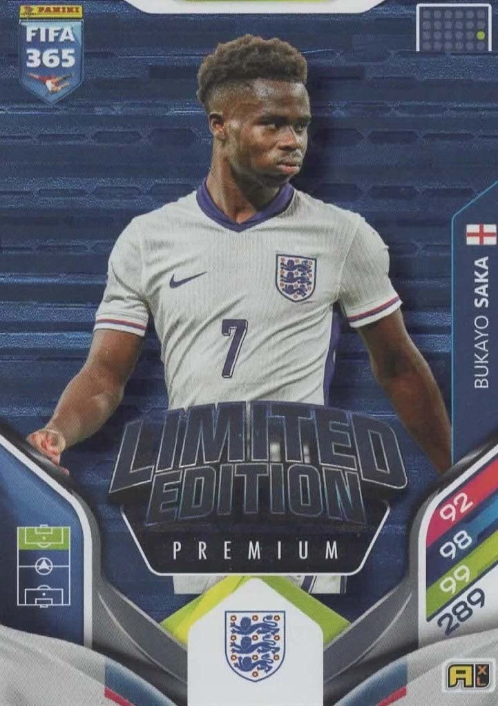 Bukayo Saka Premium Limited Edition England - Panini FIFA 365 2026 Adrenalyn XL kaart Imagen principal del producto