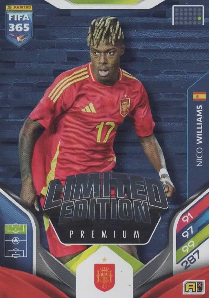 Nico Williams Premium Limited Edition Spain - Panini FIFA 365 2026 Adrenalyn XL kaart