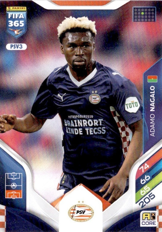 Adamo Nagalo Base PSV3 - Panini FIFA 365 2026 Adrenalyn XL kaart