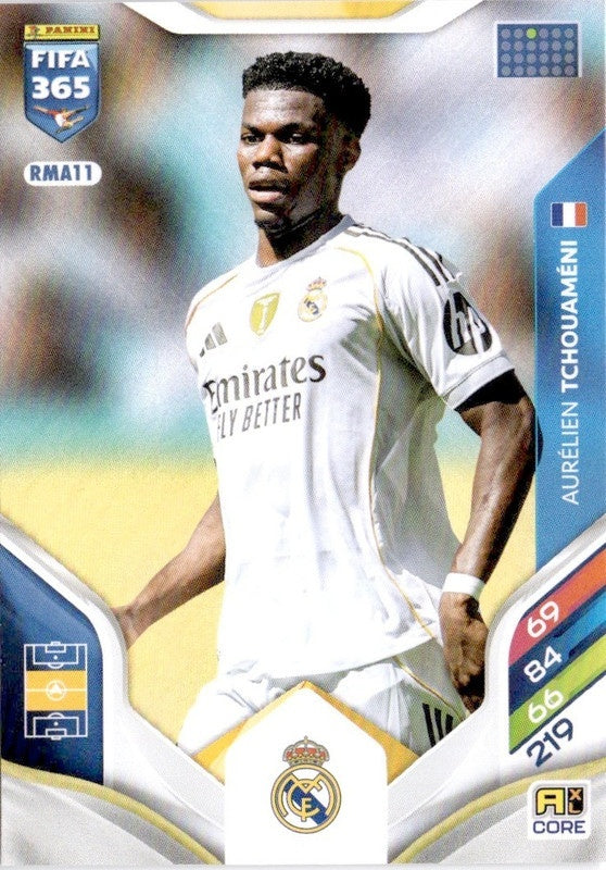 Aurélien TChouaméni Base RMA11 - Panini FIFA 365 2026 Adrenalyn XL kaart