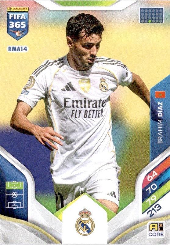 Brahim Díaz Base RMA14 - Panini FIFA 365 2026 Adrenalyn XL kaart Image principale du produit