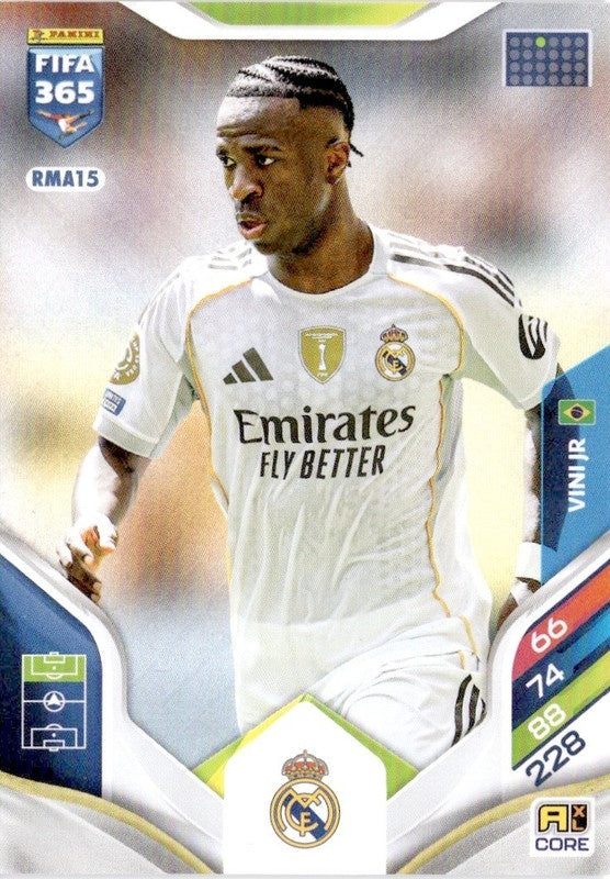 Vinicius Jr Base RMA15 - Panini FIFA 365 2026 Adrenalyn XL kaart
