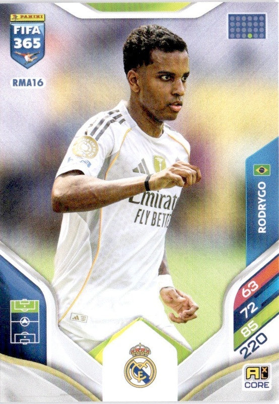 Rodrygo Base RMA16 - Panini FIFA 365 2026 Adrenalyn XL kaart