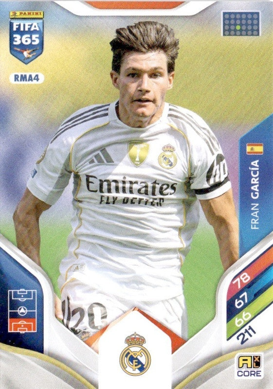 Fran García Base RMA4 - Panini FIFA 365 2026 Adrenalyn XL kaart Hoofdafbeelding