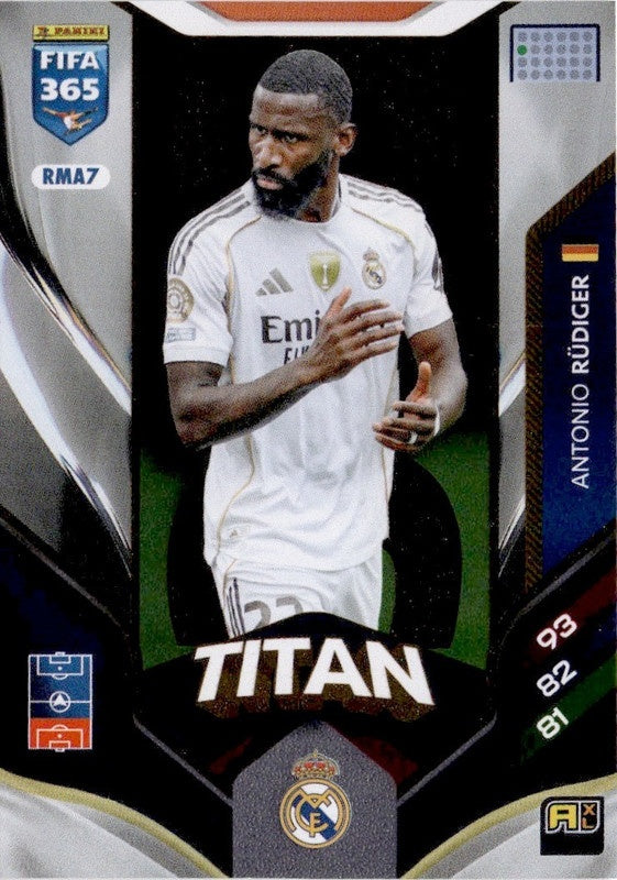 Antonio Rüdiger Titan RMA7 - Panini FIFA 365 2026 Adrenalyn XL kaart