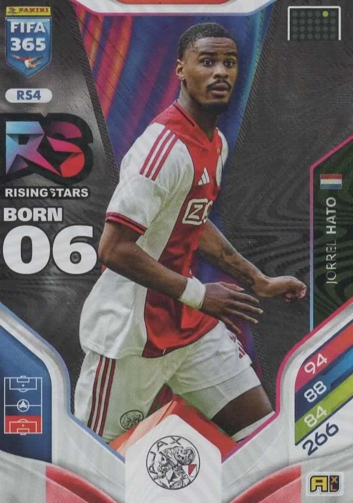 Jorrel Hato Rising Star RS4 - Panini FIFA 365 2026 Adrenalyn XL kaart