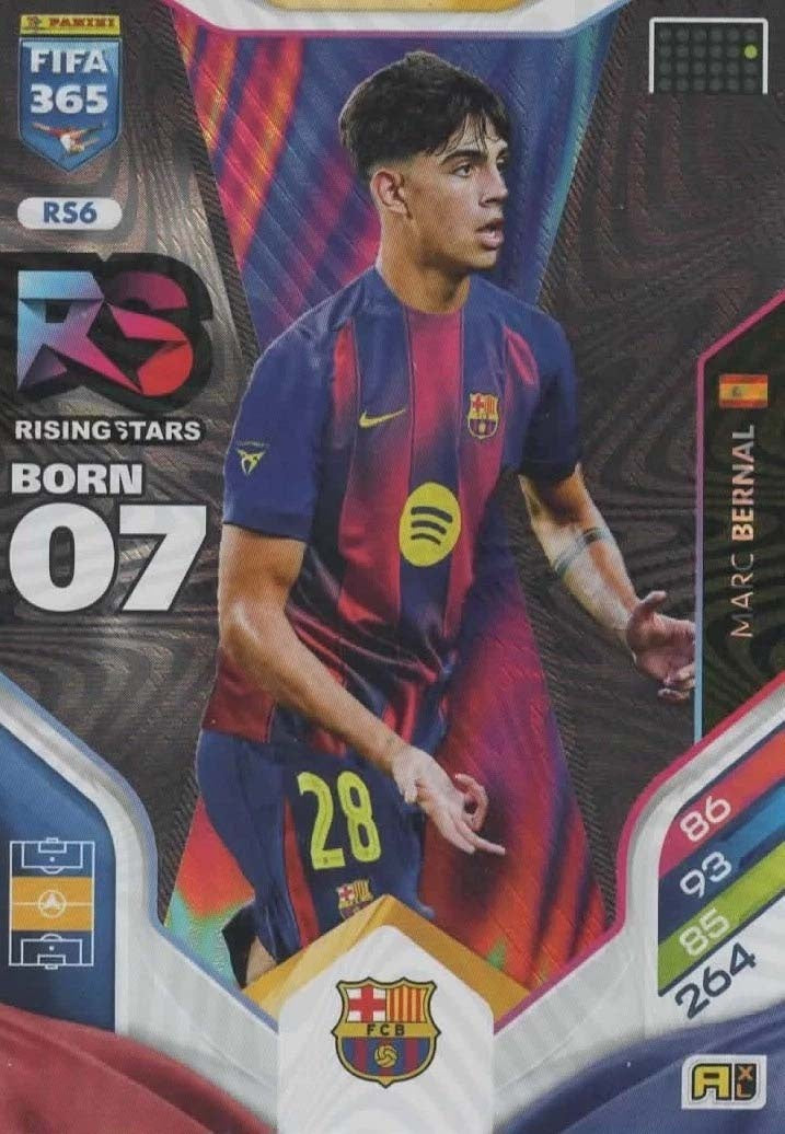 Marc Bernal Rising Star RS6 - Panini FIFA 365 2026 Adrenalyn XL kaart