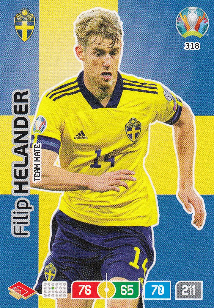 Filip Helander - UEFA EURO 2020 Preview Adrenalyn XL Core – Team Mate #318 - Near Mint