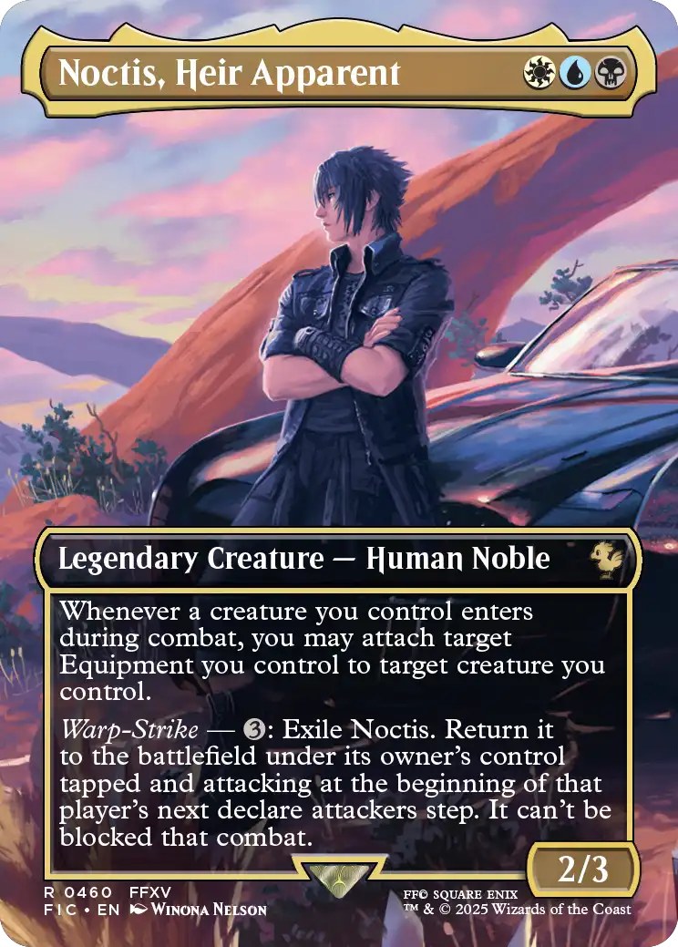 Magic Final Fantasy Scene Box Camp Comrades - foil borderless scene card Noctis, Heir Apparent (een van de zes scene cards)