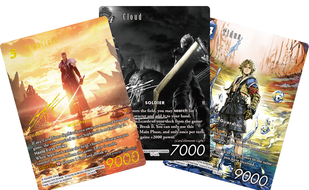 Selectie kaarten uit Final Fantasy TCG Opus XXIX Blissful Eternity