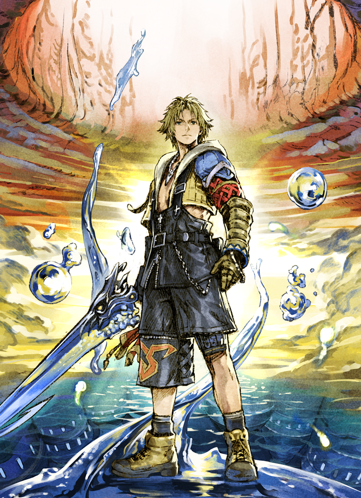 Final Fantasy TCG Blissful Eternity set artwork met Tidus