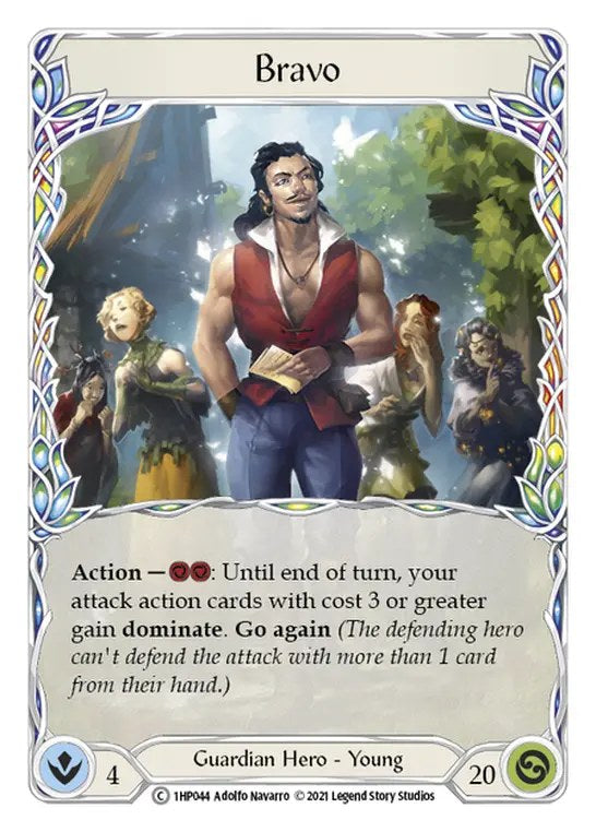Flesh and Blood History Pack 1 Blitz Deck Bravo - de heldenkaart Bravo (young hero, Guardian) uit het deck