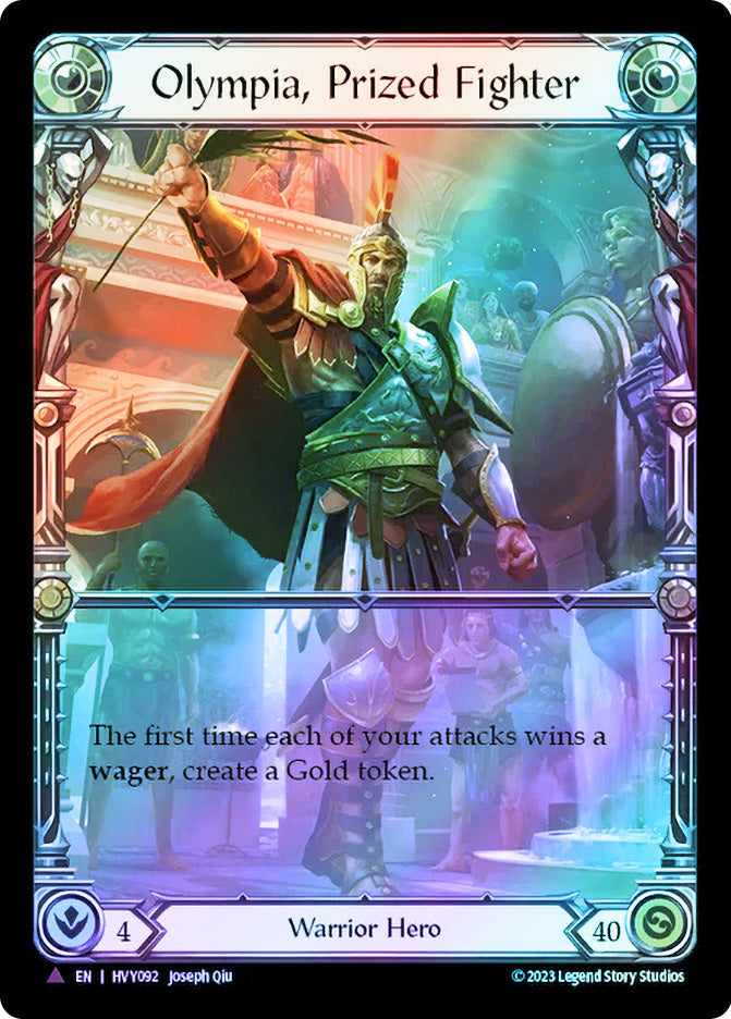 Olympia, Prized Fighter hero card voor Flesh and Blood