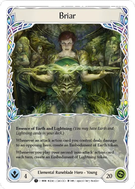 Flesh and Blood Tales of Aria Blitz Deck Briar - de heldenkaart Briar (young hero, Elemental Runeblade) uit het deck