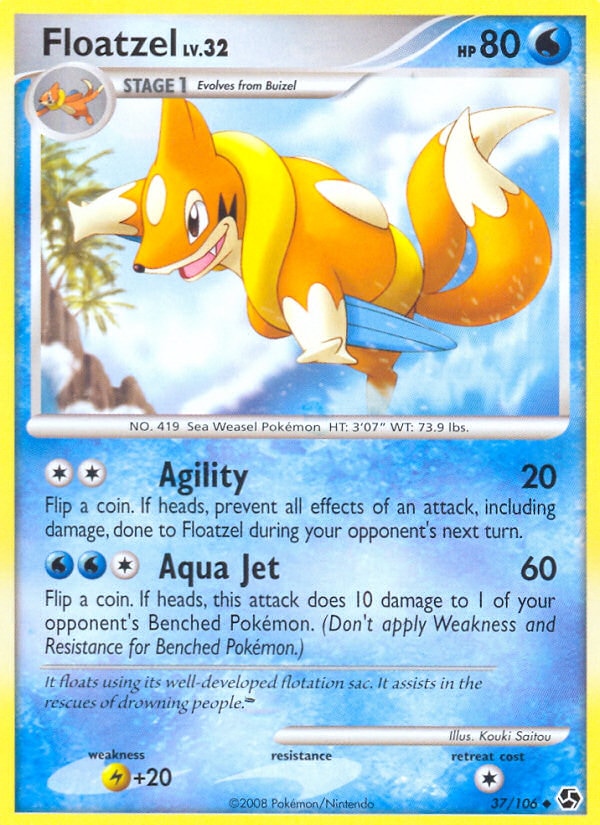 Floatzel Lv.32 – Great Encounters 37 – Pokémon TCG single card | Lichcards Hoofdafbeelding