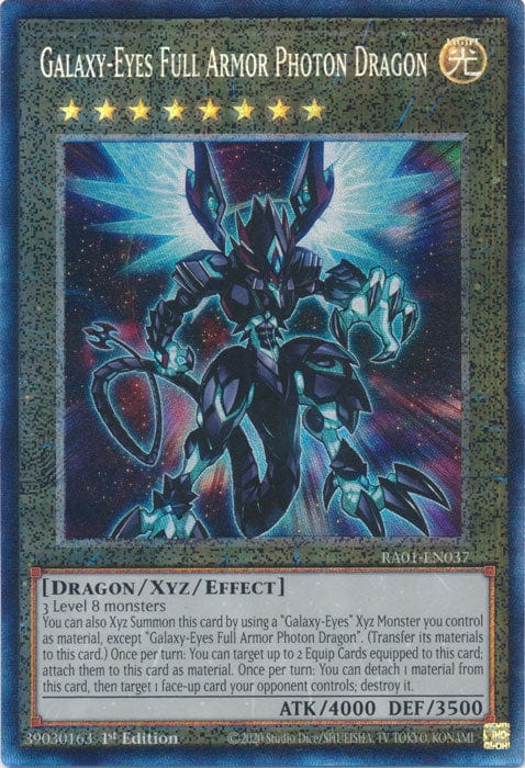 Galaxy-Eyes Full Armor Photon Dragon (PCR) - RA01-EN037 - Prismatic Collector's Rare - 1st Edition