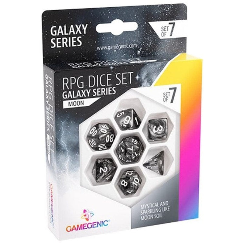 Gamegenic Galaxy Series Moon RPG-dobbelstenenset van 7 stuks | Lichcards Image principale du produit