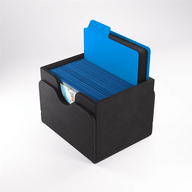 Blauwe Sizemorph divider in een sideloading deckbox