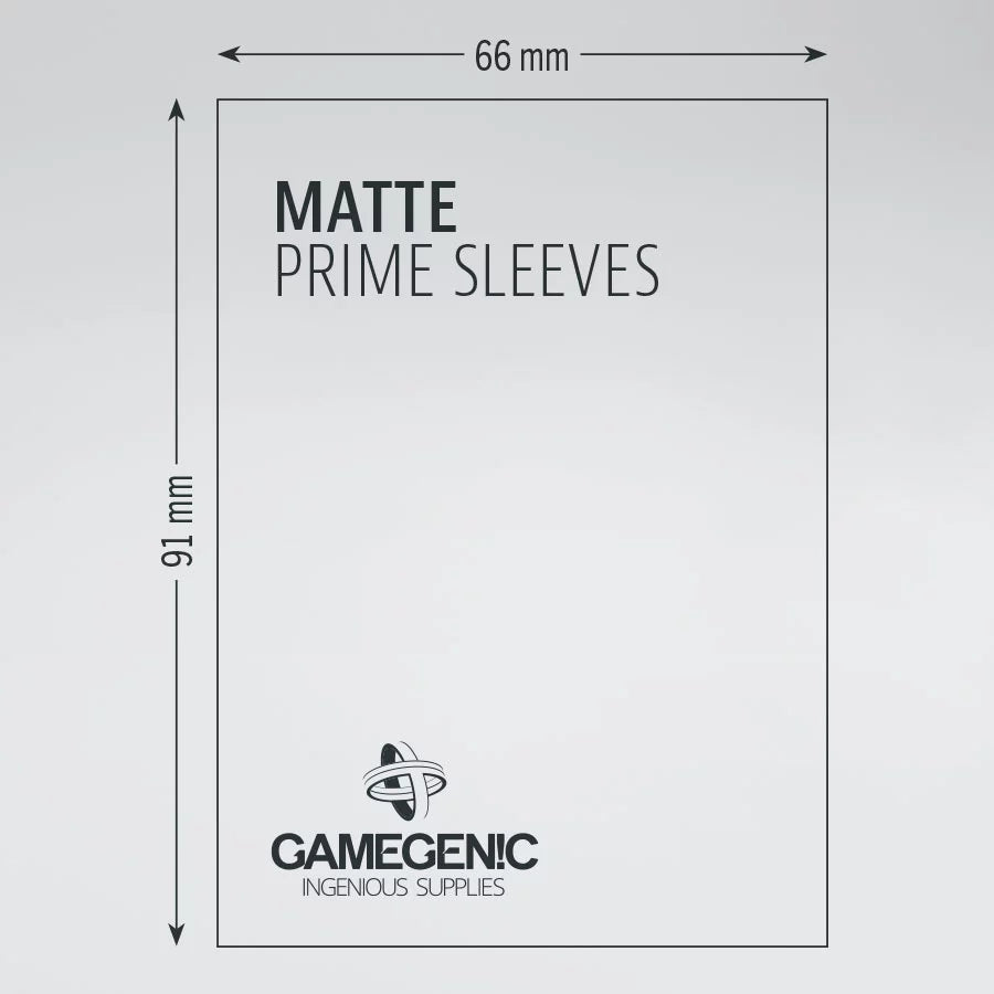 Gamegenic Matte Prime bleu – dimensions d’une pochette : 66 × 91 mm