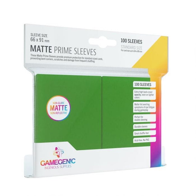 GameGenic Sleeves Matte Prime Green (100 Sleeves) 4251715402450 Hover Image