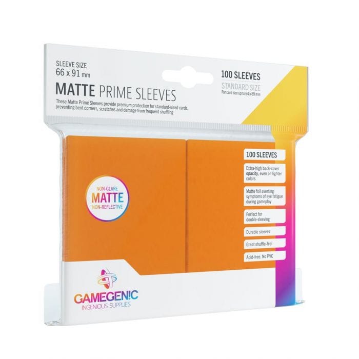 GameGenic Sleeves Matte Prime Orange (100 Sleeves) 4251715402535