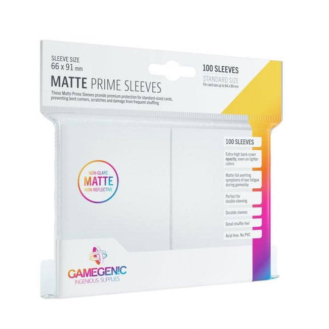 GameGenic Sleeves Matte Prime White (100 Sleeves) 4251715402412 Hover Image
