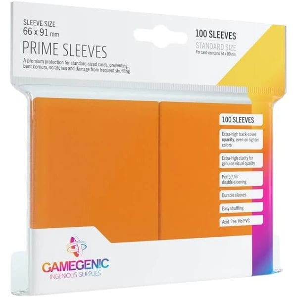 GameGenic Standard Prime Sleeves Orange (100 Sleeves) 4251715402313 Imagen principal del producto