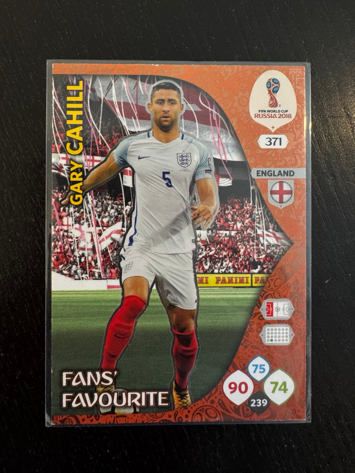 Gary Cahill Fans' Favourite #371 - FIFA World Cup Russia 2018 Adrenalyn XL - Excellent
