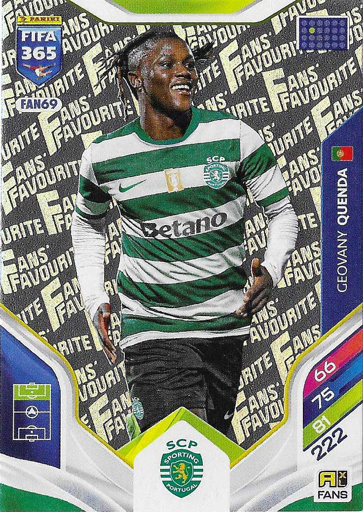 Geovany Quenda Sporting CP Panini FIFA 365 2026 Fan Favourite FAN69
