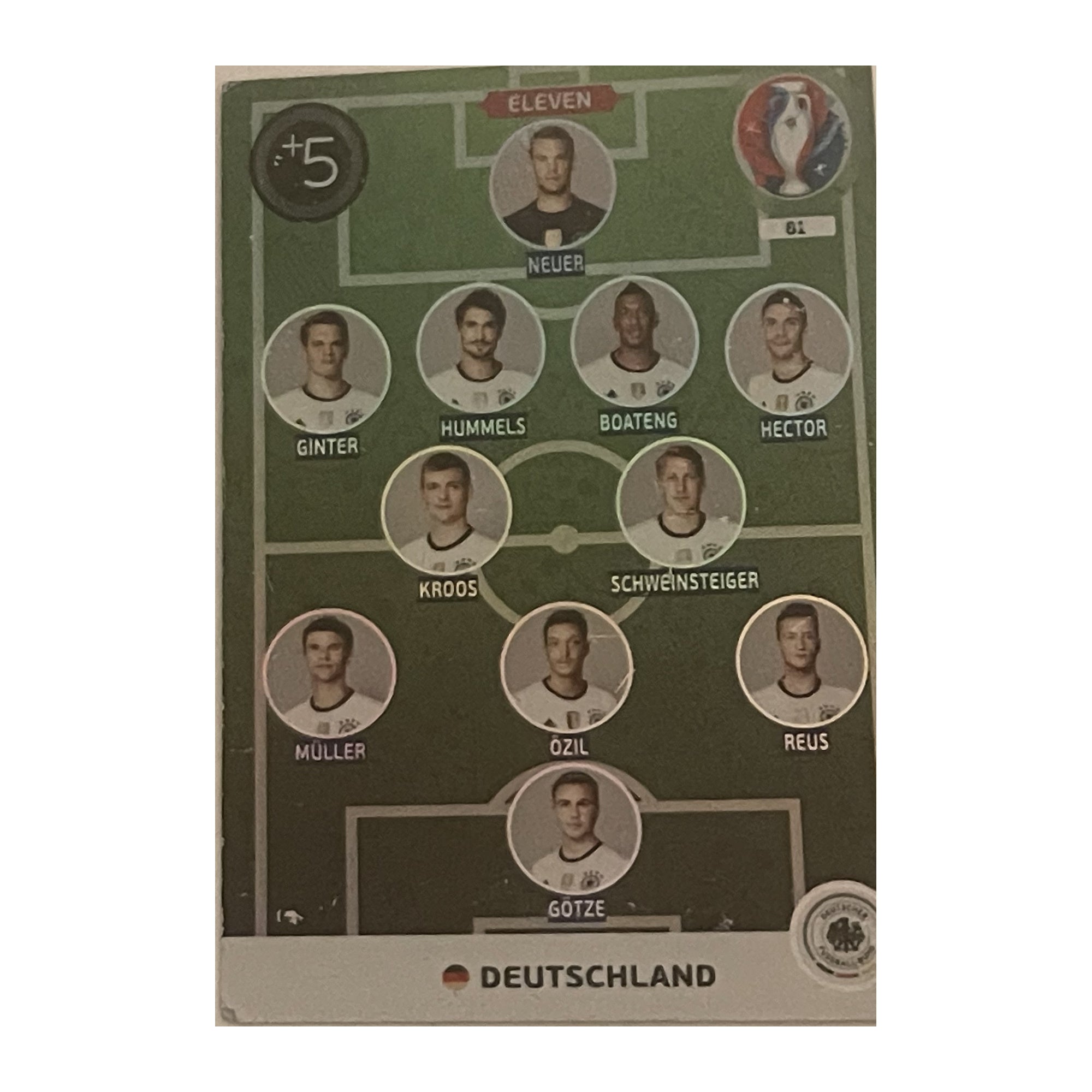 Germany National Team Eleven - Panini Adrenalyn XL FIFA 365 2017 (Multiple / National Team Eleven) [NNO] - voetbalkaart voorkant