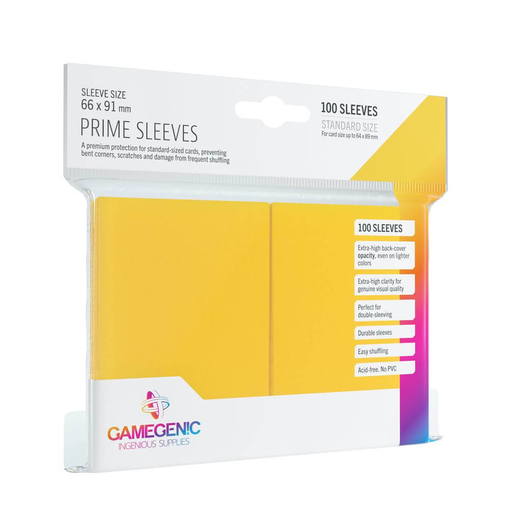 Gamegenic Prime sleeves geel, verpakking met 100 stuks Main image