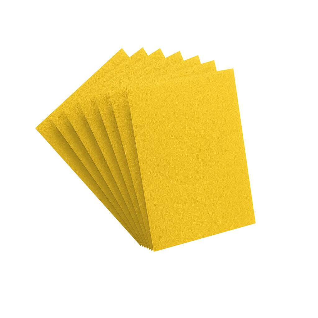 Gamegenic Prime sleeves geel – achterkant van de verpakking