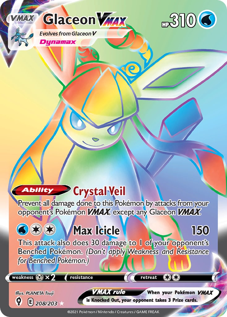 Glaceon VMAX – Evolving Skies 208 – Pokémon TCG single card | Lichcards Imagen principal del producto