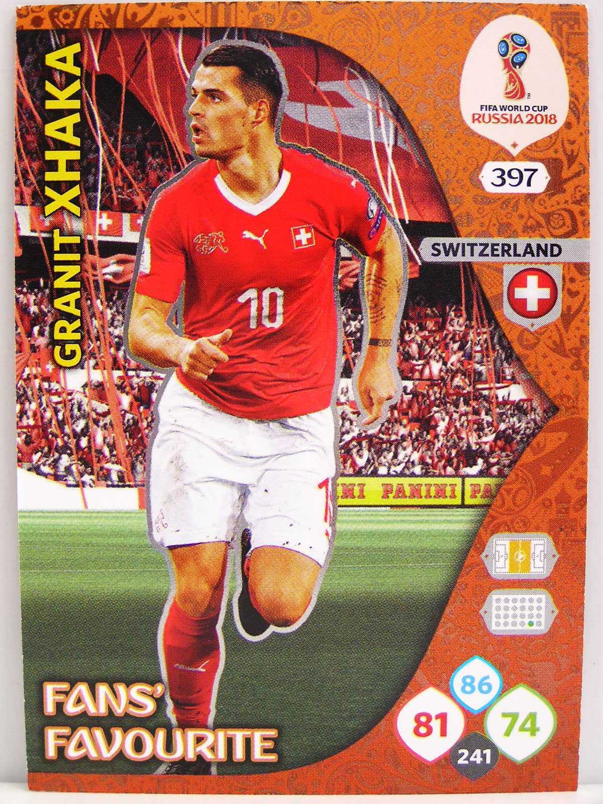 Granit Xhaka - 2018 FIFA World Cup Russia Adrenalyn XL Fans' Favourite #397 - Near Mint