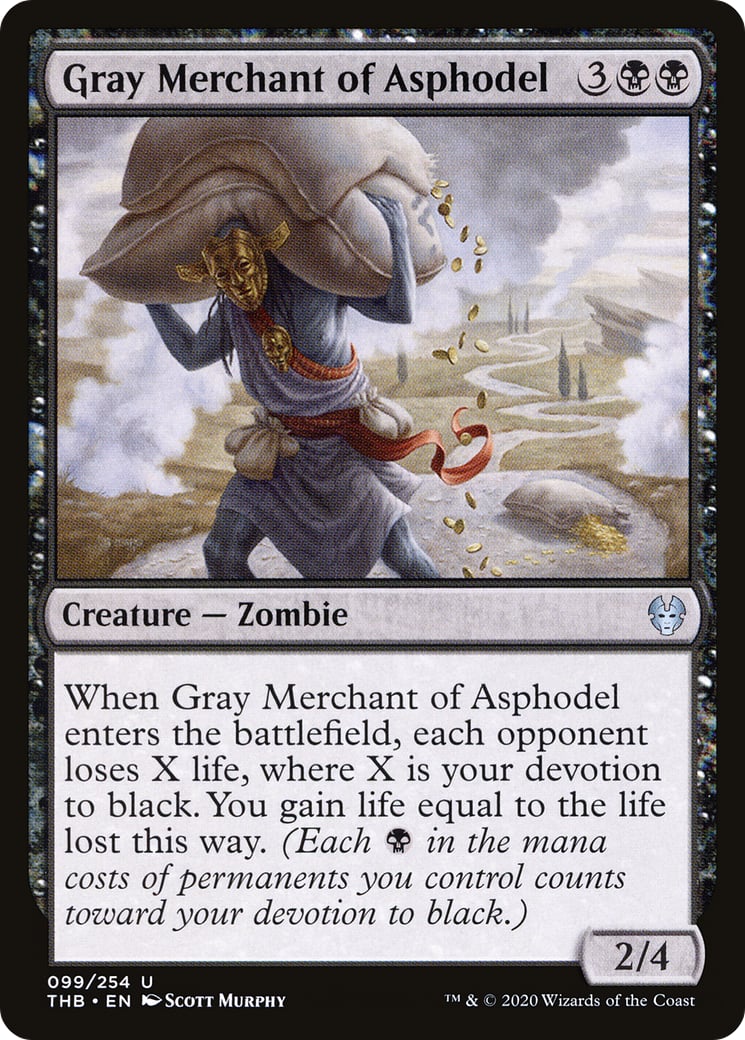 Gray Merchant of Asphodel – Theros Beyond Death 99 – Magic: The Gathering single card | Lichcards