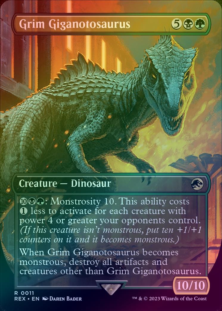 Grim Giganotosaurus - Borderless (Foil) (REX)