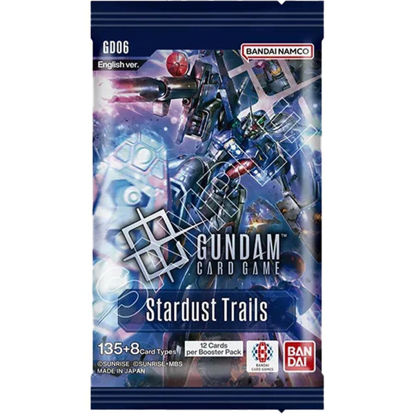 Booster uit de Gundam Card Game Booster Box GD06 Stardust Trails, Engelse verpakking