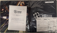 Gundam Wing campagne-playmat met originele Japanse prijsbrief – bijgesneden foto