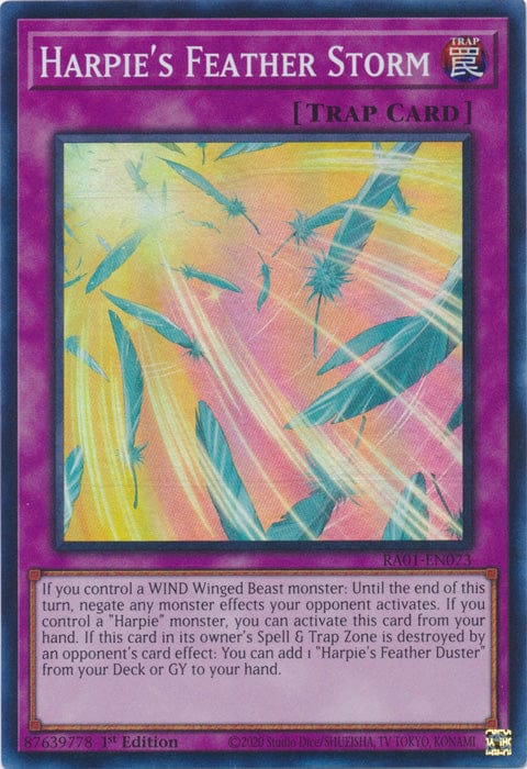 Harpie's Feather Storm - RA01-EN073 - Super Rare - 1st Edition