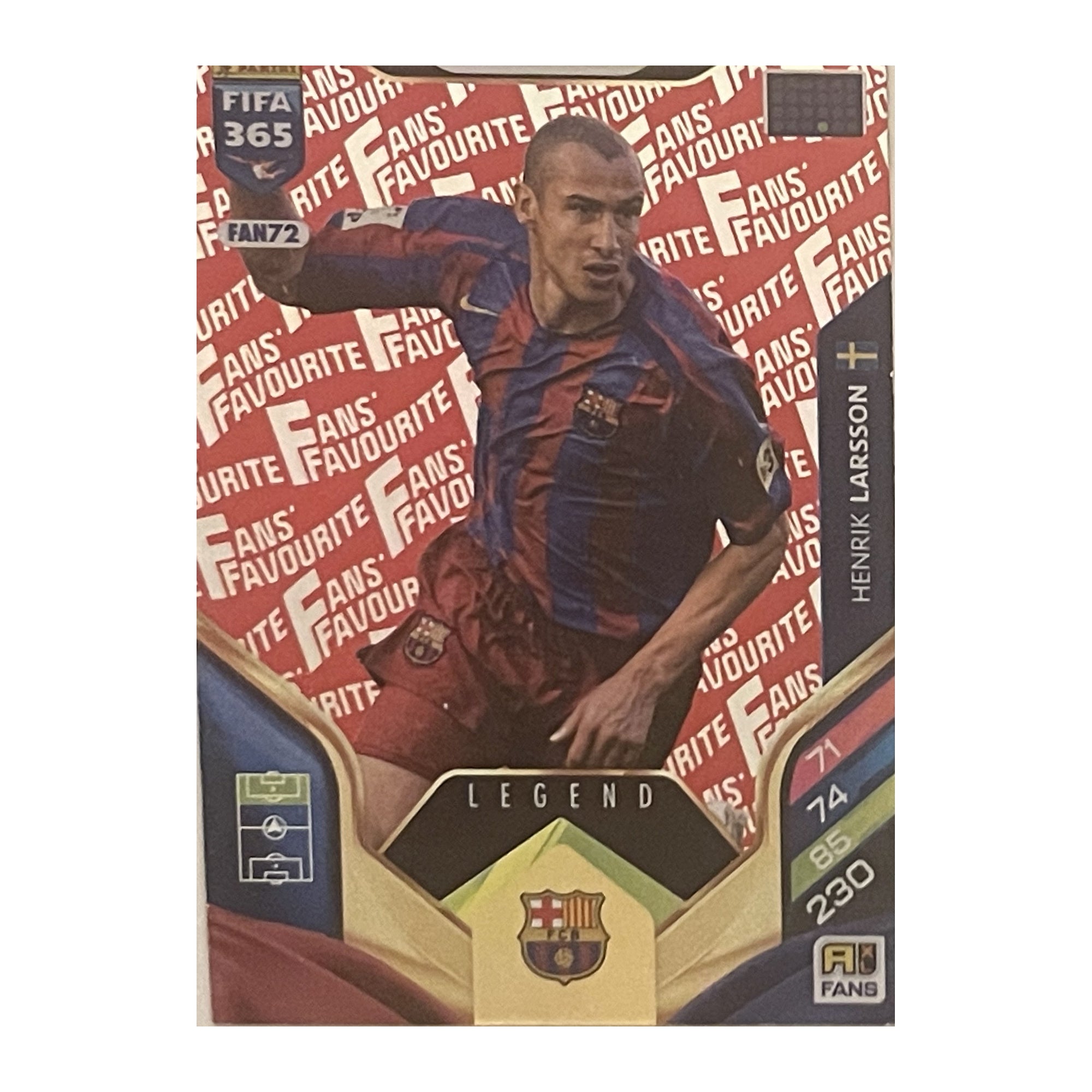 Henrik Larsson - Panini Adrenalyn XL FIFA 365 2026 (Fans' Favourite Legend) [FAN72] - voetbalkaart voorkant