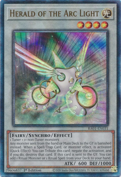 Herald of the Arc Light (PUR) - RA01-EN031 - Prismatic Ultimate Rare - 1st Edition