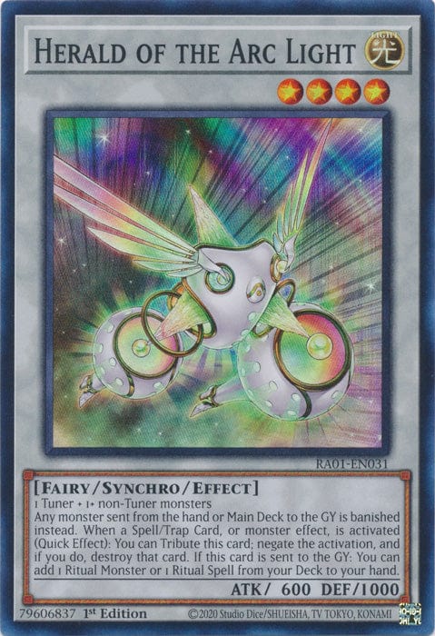 Herald of the Arc Light - RA01-EN031 - Super Rare - 1st Edition