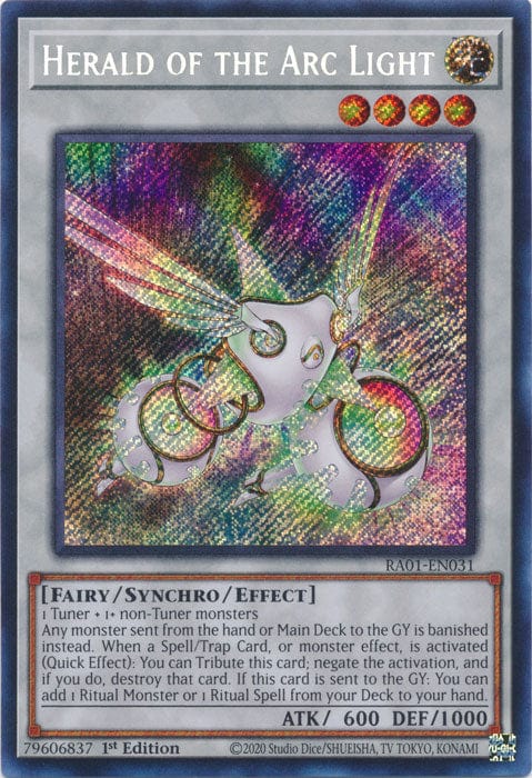 Herald of the Arc Light (Secret Rare) - RA01-EN031 - Secret Rare - 1st Edition