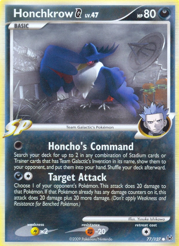 Honchkrow Lv.47 – Platinum 77 – Pokémon TCG single card | Lichcards