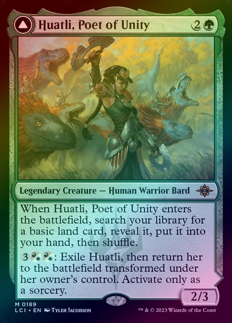 Huatli, Poet of Unity // Roar of the Fifth People (Foil) (LCI)