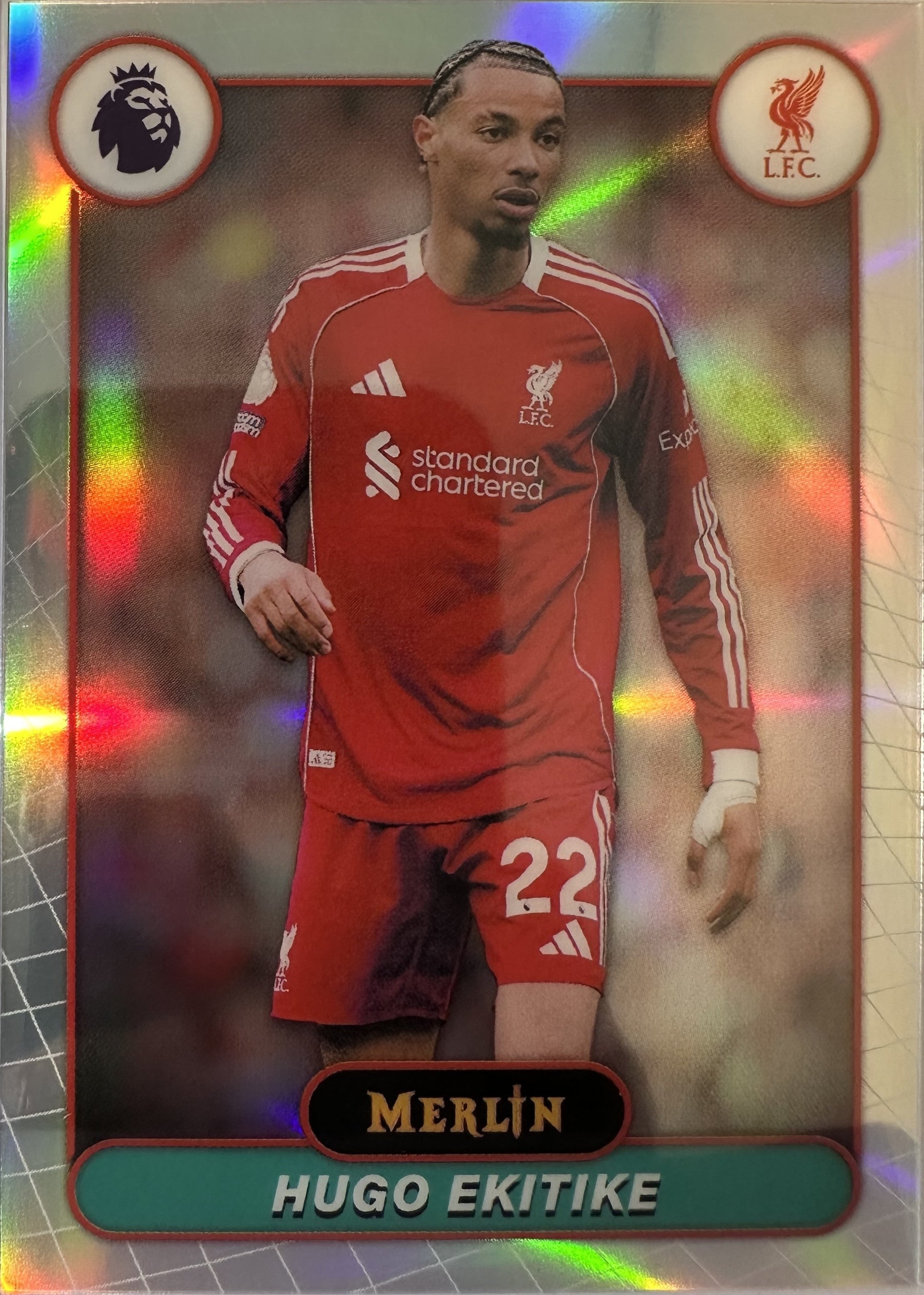 Hugo Ekitiké - 2025-26 Topps Merlin Premier League (Refractor) [117] - voorkant