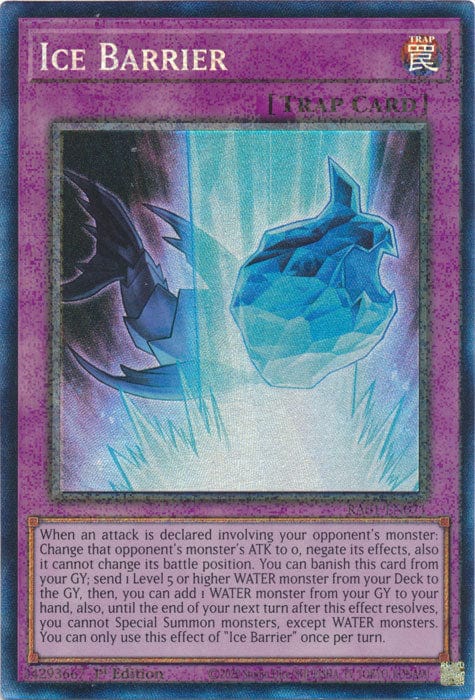 Ice Barrier (PCR) - RA01-EN071 - Prismatic Collector's Rare - 1st Edition