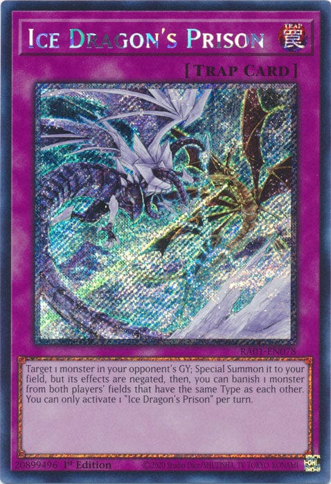 Ice Dragon's Prison (Platinum Secret Rare) - RA01-EN078 - Platinum Secret Rare - 1st Edition