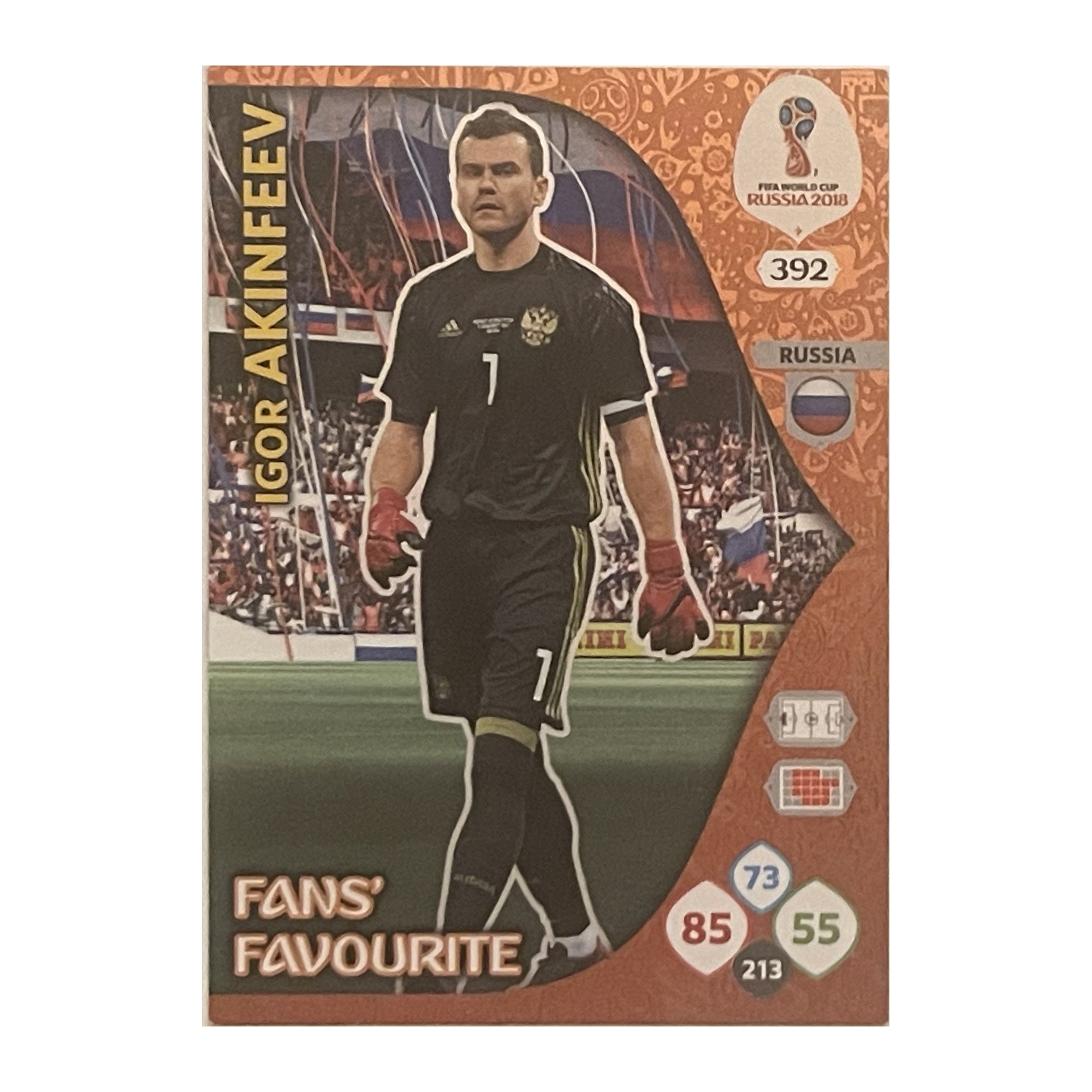 Igor Akinfeev - Panini Adrenalyn XL FIFA World Cup Russia 2018 (Fans' Favourite) [392] - voetbalkaart voorkant