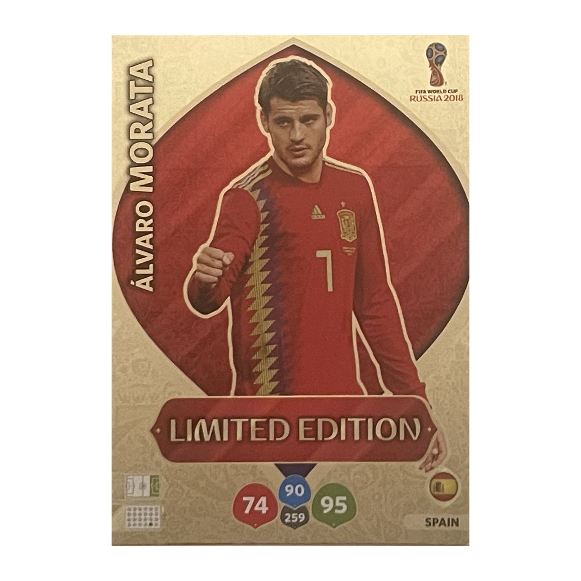 Álvaro Morata Panini Adrenalyn XL FIFA World Cup Russia 2018 Limited Edition NNO voorkant